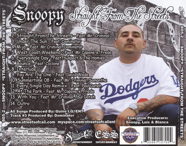 Snoopy - Straight From The Streets Chicano Rap